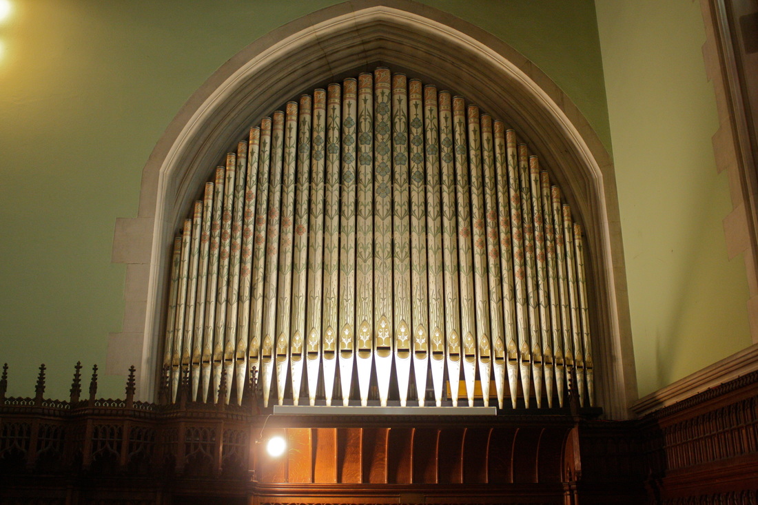 The organ of Harris Manchester College Chapel, Oxford